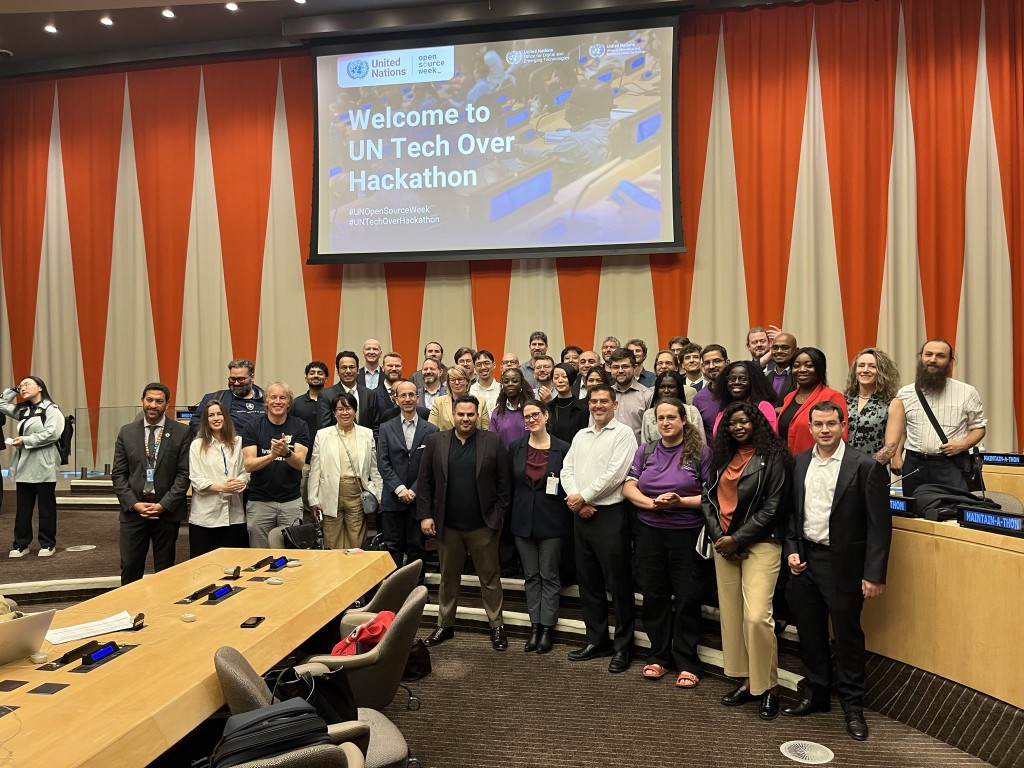 pyOpenSci community members at UN Open Source Week Maintain-A-Thon at UN Headquarters